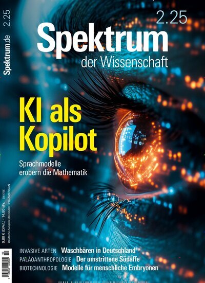 Titelbild der Ausgabe 2/2025 von Spektrum der Wissenschaft. Diese Zeitschrift und viele weitere Reisemagazine, Freizeitmagazine und Wissensmagazine als Abo oder epaper bei United Kiosk online kaufen.