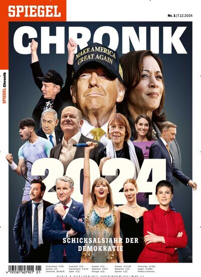 Titelbild der Ausgabe 1/2024 von Spiegel Chronik. Diese Zeitschrift und viele weitere Wirtschaftsmagazine und Politikmagazine als Abo oder epaper bei United Kiosk online kaufen.