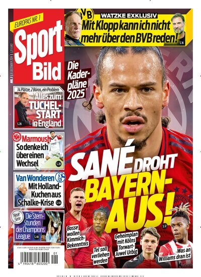 Titelbild der Ausgabe 1/2025 von Sport Bild. Diese Zeitschrift und viele weitere Sportmagazine als Abo oder epaper bei United Kiosk online kaufen.