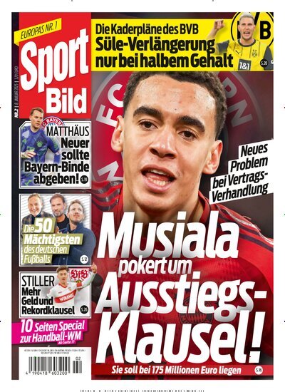 Titelbild der Ausgabe 2/2025 von Sport Bild. Diese Zeitschrift und viele weitere Sportmagazine als Abo oder epaper bei United Kiosk online kaufen.