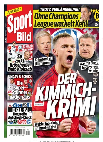 Titelbild der Ausgabe 3/2025 von Sport Bild. Diese Zeitschrift und viele weitere Sportmagazine als Abo oder epaper bei United Kiosk online kaufen.