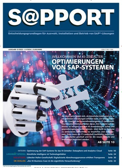 Titelbild der Ausgabe 2/2024 von S@PPORT. Diese Zeitschrift und viele weitere Businessmagazine als Abo oder epaper bei United Kiosk online kaufen.