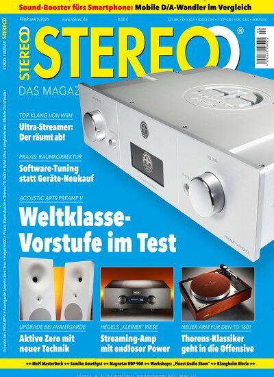 Titelbild der Ausgabe 2/2025 von Stereo. Diese Zeitschrift und viele weitere Audiomagazine, Filmmagazine und Fotozeitschriften als Abo oder epaper bei United Kiosk online kaufen.