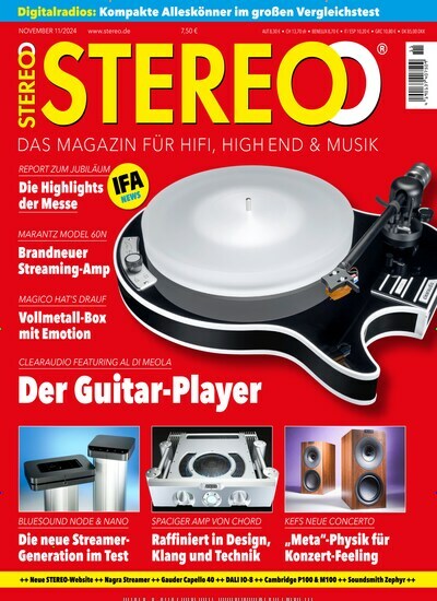 Titelbild der Ausgabe 11/2024 von Stereo. Diese Zeitschrift und viele weitere Audiomagazine, Filmmagazine und Fotozeitschriften als Abo oder epaper bei United Kiosk online kaufen.