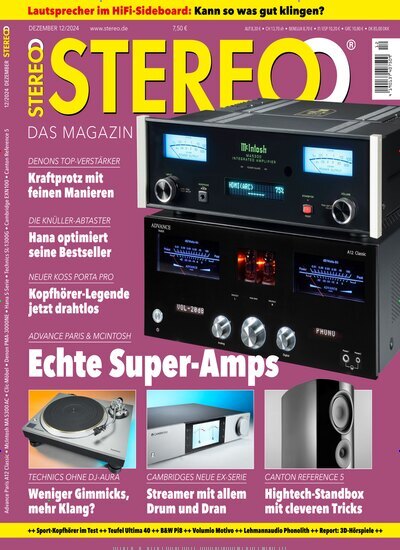 Titelbild der Ausgabe 12/2024 von Stereo. Diese Zeitschrift und viele weitere Audiomagazine, Filmmagazine und Fotozeitschriften als Abo oder epaper bei United Kiosk online kaufen.