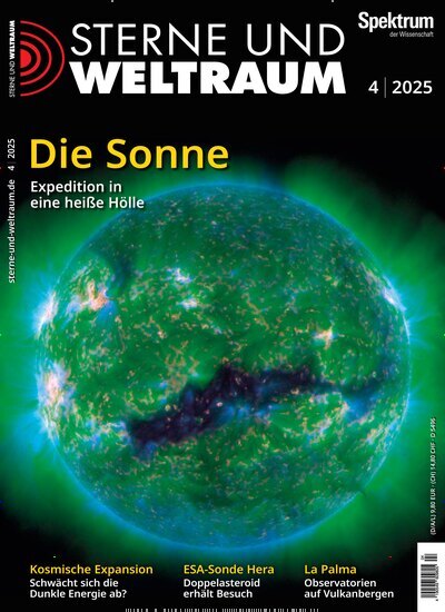 Titelbild der Ausgabe 4/2025 von Sterne und Weltraum. Diese Zeitschrift und viele weitere Reisemagazine, Freizeitmagazine und Wissensmagazine als Abo oder epaper bei United Kiosk online kaufen.