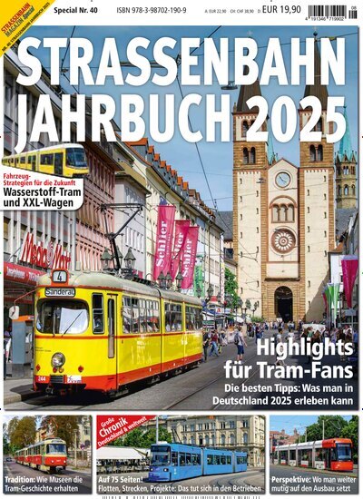 Titelbild der Ausgabe 8/2025 von Strassenbahn Jahrbuch. Diese Zeitschrift und viele weitere Reisemagazine, Freizeitmagazine und Wissensmagazine als Abo oder epaper bei United Kiosk online kaufen.