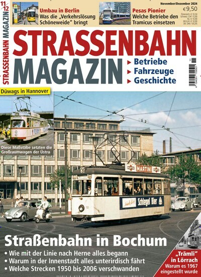 Titelbild der Ausgabe 12/2024 von Strassenbahn Magazin. Diese Zeitschrift und viele weitere Reisemagazine, Freizeitmagazine und Wissensmagazine als Abo oder epaper bei United Kiosk online kaufen.