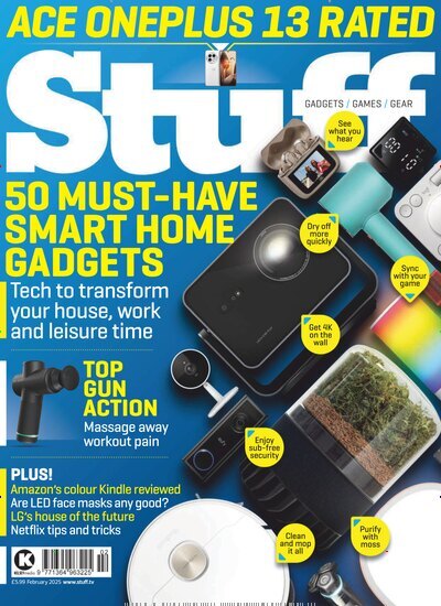 Titelbild der Ausgabe 2/2025 von Stuff. Diese Zeitschrift und viele weitere Computerzeitschriften, Tabletmagazine und Smartphonemagazine als Abo oder epaper bei United Kiosk online kaufen.