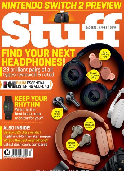 Titelbild der Ausgabe 3/2025 von Stuff. Diese Zeitschrift und viele weitere Computerzeitschriften, Tabletmagazine und Smartphonemagazine als Abo oder epaper bei United Kiosk online kaufen.