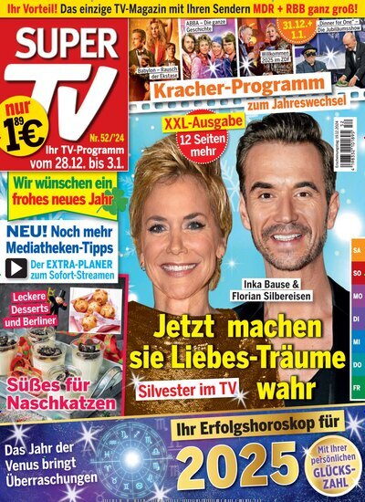 Titelbild der Ausgabe 52/2024 von Super TV. Diese Zeitschrift und viele weitere Programmzeitschriften als Abo oder epaper bei United Kiosk online kaufen.