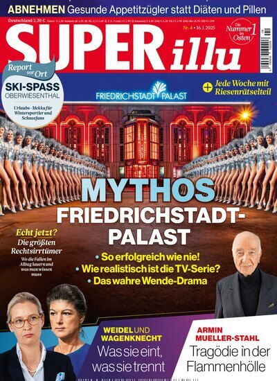 Titelbild der Ausgabe 4/2025 von SUPERillu. Diese Zeitschrift und viele weitere Lifestylemagazine und Peoplemagazine als Abo oder epaper bei United Kiosk online kaufen.