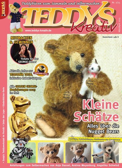 Titelbild der Ausgabe 2/2025 von Teddys kreativ. Diese Zeitschrift und viele weitere Reisemagazine, Freizeitmagazine und Wissensmagazine als Abo oder epaper bei United Kiosk online kaufen.