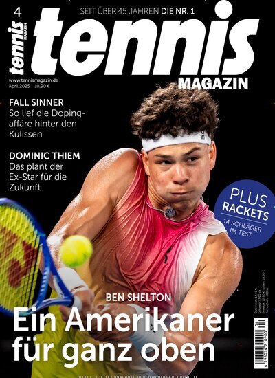 Titelbild der Ausgabe 4/2025 von tennisMAGAZIN. Diese Zeitschrift und viele weitere Sportmagazine als Abo oder epaper bei United Kiosk online kaufen.