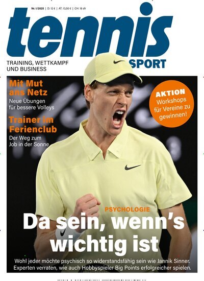 Titelbild der Ausgabe 1/2025 von tennisSPORT. Diese Zeitschrift und viele weitere Sportmagazine als Abo oder epaper bei United Kiosk online kaufen.