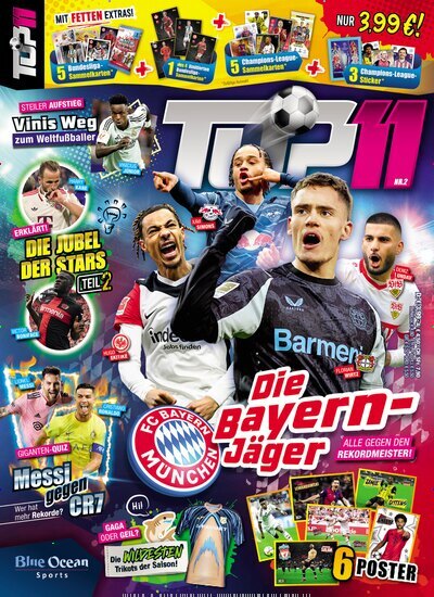 Titelbild der Ausgabe 2/2025 von TOP 11. Diese Zeitschrift und viele weitere Jugendzeitschriften und Kinderzeitschriften als Abo oder epaper bei United Kiosk online kaufen.