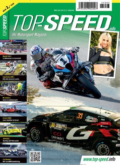 Titelbild der Ausgabe 3/2025 von Top Speed. Diese Zeitschrift und viele weitere Automagazine und Motorradzeitschriften als Abo oder epaper bei United Kiosk online kaufen.