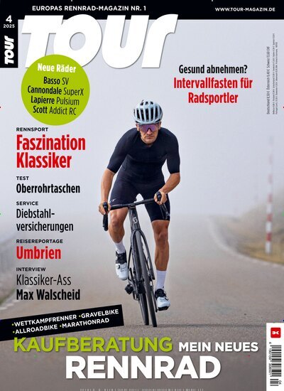 Titelbild der Ausgabe 4/2025 von Tour. Diese Zeitschrift und viele weitere Sportmagazine als Abo oder epaper bei United Kiosk online kaufen.