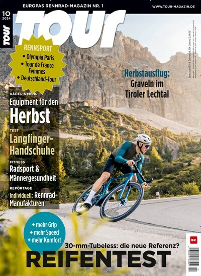 Titelbild der Ausgabe 10/2024 von Tour. Diese Zeitschrift und viele weitere Sportmagazine als Abo oder epaper bei United Kiosk online kaufen.