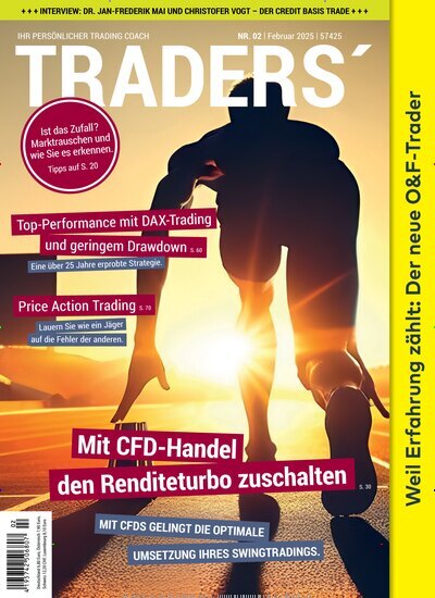 Titelbild der Ausgabe 2/2025 von Traders. Diese Zeitschrift und viele weitere Wirtschaftsmagazine und Politikmagazine als Abo oder epaper bei United Kiosk online kaufen.