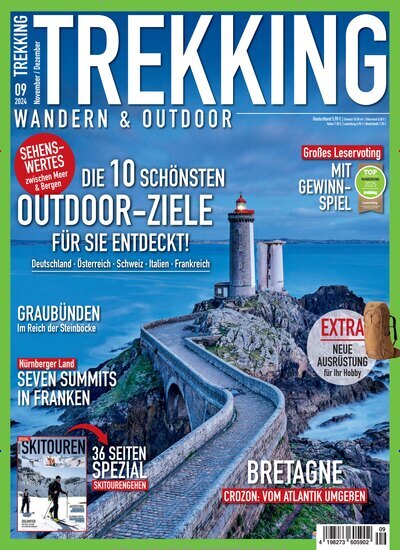 Titelbild der Ausgabe 9/2024 von Trekking Wandern & Outdoor. Diese Zeitschrift und viele weitere Reisemagazine, Freizeitmagazine und Wissensmagazine als Abo oder epaper bei United Kiosk online kaufen.