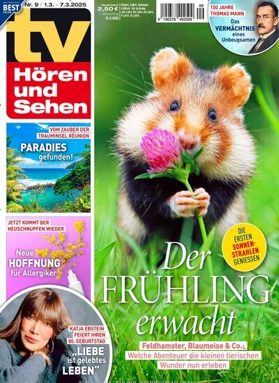 Titelbild der Ausgabe 9/2025 von TV Hören und Sehen. Diese Zeitschrift und viele weitere Programmzeitschriften als Abo oder epaper bei United Kiosk online kaufen.