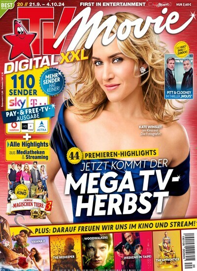 Titelbild der Ausgabe 20/2024 von TV Movie Digital XXL. Diese Zeitschrift und viele weitere Programmzeitschriften als Abo oder epaper bei United Kiosk online kaufen.