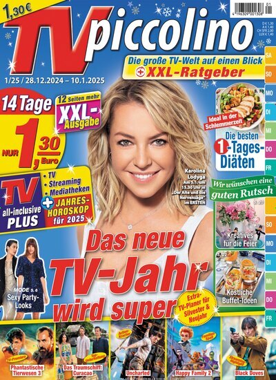 Titelbild der Ausgabe 1/2025 von TVpiccolino. Diese Zeitschrift und viele weitere Programmzeitschriften als Abo oder epaper bei United Kiosk online kaufen.