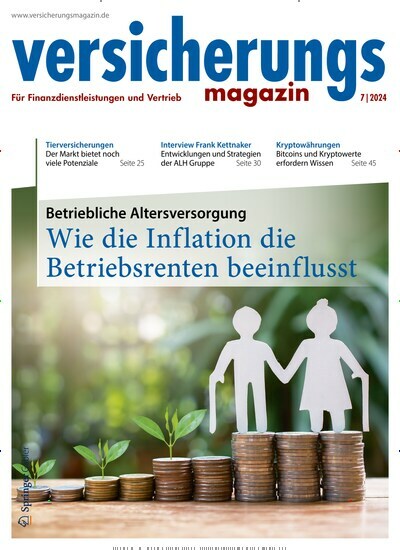 Titelbild der Ausgabe 7/2024 von Versicherungsmagazin. Diese Zeitschrift und viele weitere Businessmagazine als Abo oder epaper bei United Kiosk online kaufen.