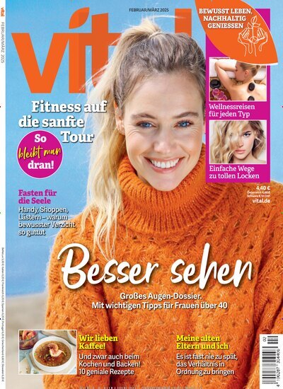 Titelbild der Ausgabe 2/2025 von Vital. Diese Zeitschrift und viele weitere Frauenzeitschriften als Abo oder epaper bei United Kiosk online kaufen.