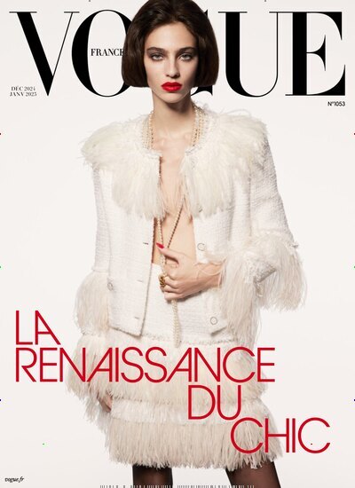 Titelbild der Ausgabe 12/2024 von Vogue Frankreich. Diese Zeitschrift und viele weitere Modemagazine und DIY-Magazine als Abo oder epaper bei United Kiosk online kaufen.