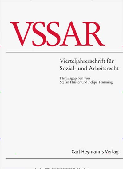 Titelbild der Ausgabe 4/2024 von VSSAR - Vierteljahresschrift für Sozial- und Arbeitsrecht. Diese Zeitschrift und viele weitere Jurazeitschriften und Zeitschriften für Verwaltung als Abo oder epaper bei United Kiosk online kaufen.