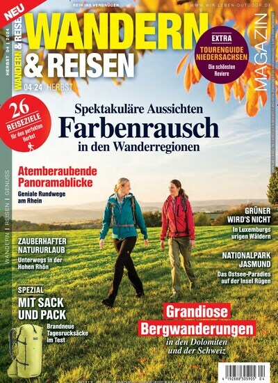 Titelbild der Ausgabe 4/2024 von Wandern & Reisen Magazin. Diese Zeitschrift und viele weitere Sportmagazine als Abo oder epaper bei United Kiosk online kaufen.