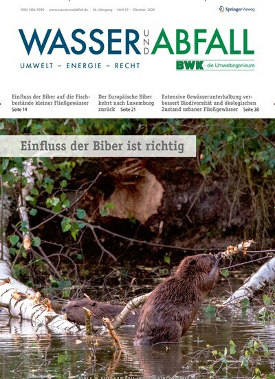 Titelbild der Ausgabe 10/2024 von Wasser und Abfall. Diese Zeitschrift und viele weitere Naturzeitschriften, Landwirtschaftszeitungen und Umweltmagazine als Abo oder epaper bei United Kiosk online kaufen.