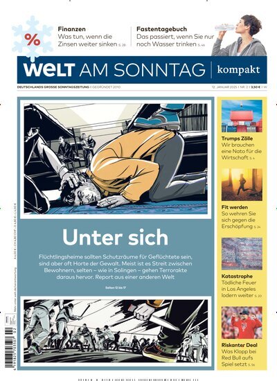 Titelbild der Ausgabe 2/2025 von Welt am Sonntag kompakt. Diese Zeitschrift und viele weitere Zeitungsabos als Abo oder epaper bei United Kiosk online kaufen.