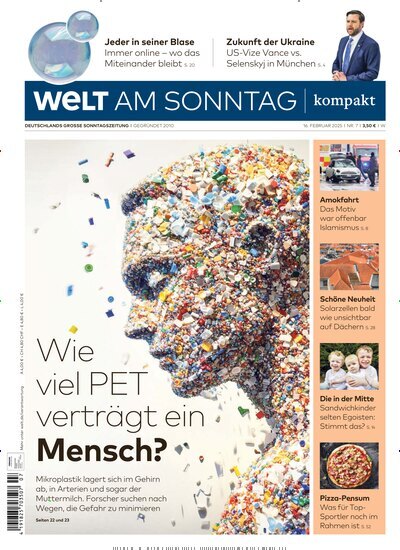 Titelbild der Ausgabe 7/2025 von Welt am Sonntag kompakt. Diese Zeitschrift und viele weitere Zeitungsabos als Abo oder epaper bei United Kiosk online kaufen.