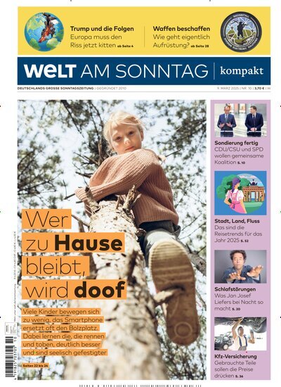 Titelbild der Ausgabe 10/2025 von Welt am Sonntag kompakt. Diese Zeitschrift und viele weitere Zeitungsabos als Abo oder epaper bei United Kiosk online kaufen.