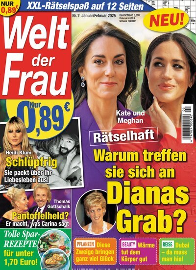 Titelbild der Ausgabe 2/2025 von Welt der Frau. Diese Zeitschrift und viele weitere Frauenzeitschriften als Abo oder epaper bei United Kiosk online kaufen.