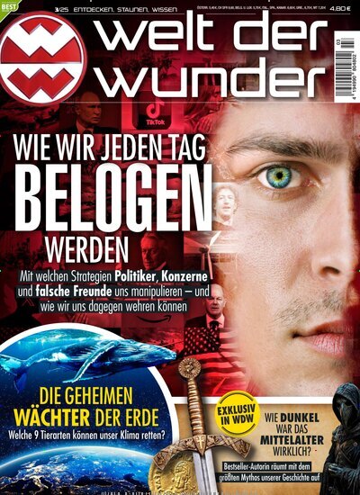 Titelbild der Ausgabe 3/2025 von Welt der Wunder. Diese Zeitschrift und viele weitere Reisemagazine, Freizeitmagazine und Wissensmagazine als Abo oder epaper bei United Kiosk online kaufen.