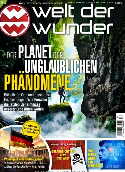 Titelbild der Ausgabe 10/2024 von Welt der Wunder. Diese Zeitschrift und viele weitere Reisemagazine, Freizeitmagazine und Wissensmagazine als Abo oder epaper bei United Kiosk online kaufen.