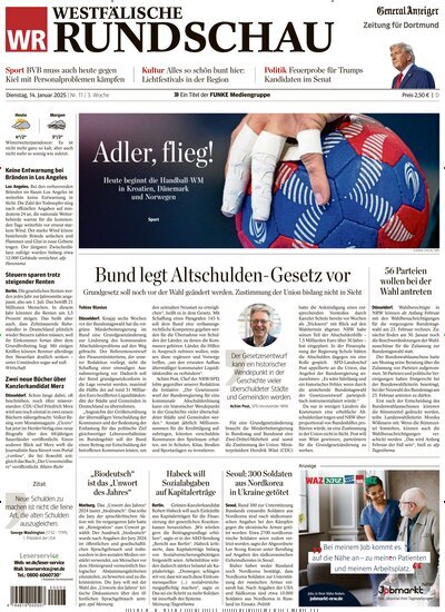 Titelbild der Ausgabe 11/2025 von Westfälische Rundschau. Diese Zeitschrift und viele weitere Zeitungsabos als Abo oder epaper bei United Kiosk online kaufen.