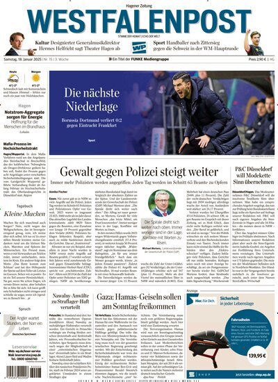 Titelbild der Ausgabe 15/2025 von Westfalenpost. Diese Zeitschrift und viele weitere Zeitungsabos als Abo oder epaper bei United Kiosk online kaufen.