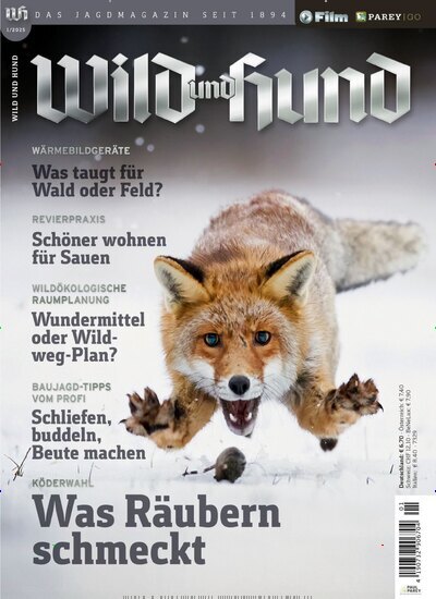 Titelbild der Ausgabe 1/2025 von Wild und Hund. Diese Zeitschrift und viele weitere Sportmagazine als Abo oder epaper bei United Kiosk online kaufen.