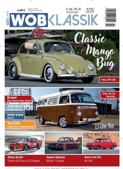 Titelbild der Ausgabe 2/2025 von WOB Klassik. Diese Zeitschrift und viele weitere Automagazine und Motorradzeitschriften als Abo oder epaper bei United Kiosk online kaufen.