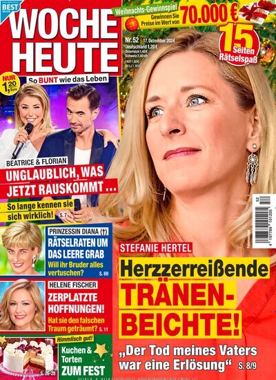 Titelbild der Ausgabe 52/2024 von Woche Heute. Diese Zeitschrift und viele weitere Frauenzeitschriften als Abo oder epaper bei United Kiosk online kaufen.