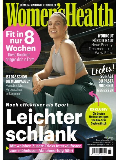 Titelbild der Ausgabe 5/2024 von Womens Health. Diese Zeitschrift und viele weitere Frauenzeitschriften als Abo oder epaper bei United Kiosk online kaufen.