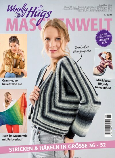 Titelbild der Ausgabe 5/2024 von Woolly Hugs Maschenwelt. Diese Zeitschrift und viele weitere Modemagazine und DIY-Magazine als Abo oder epaper bei United Kiosk online kaufen.