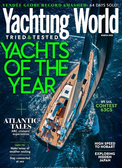 Titelbild der Ausgabe 3/2025 von Yachting World. Diese Zeitschrift und viele weitere Sportmagazine als Abo oder epaper bei United Kiosk online kaufen.