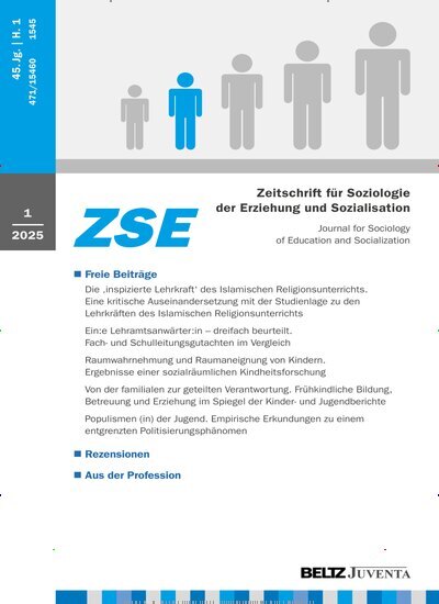 Titelbild der Ausgabe 1/2025 von ZSE. Diese Zeitschrift und viele weitere Zeitschriften für Pädagogik als Abo oder epaper bei United Kiosk online kaufen.