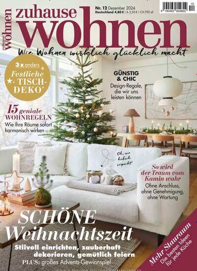 Titelbild der Ausgabe 12/2024 von Zuhause Wohnen. Diese Zeitschrift und viele weitere Gartenzeitschriften und Wohnzeitschriften als Abo oder epaper bei United Kiosk online kaufen.